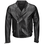 Vegetable Tanned Ribbed Leather Jacket Black: 1716