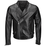 Vegetable Tanned Ribbed Leather Jacket Black: 1716