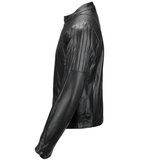 Vegetable Tanned Ribbed Leather Jacket Black: 1716