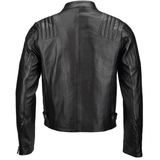 Vegetable Tanned Ribbed Leather Jacket Black: 1716