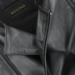 Vegetable Tanned Ribbed Leather Jacket Black: 1716