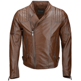 Vegetable Tanned Ribbed Leather Jacket Camel: 1716