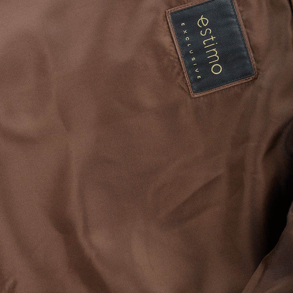 Vegetable Tanned Ribbed Leather Jacket Camel: 1716