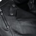 Vegetable Tanned Leather Biker Jacket Black: Z-2003