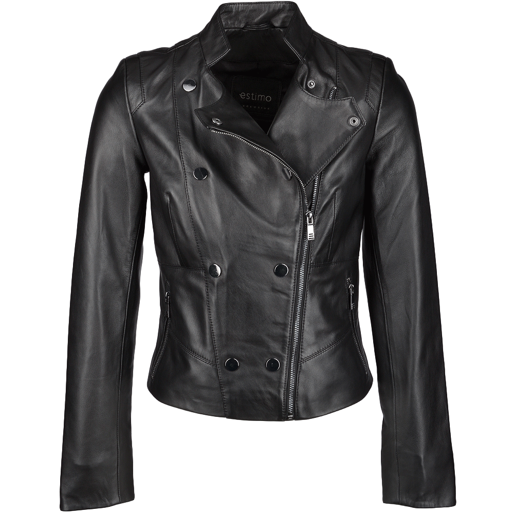 Vegetable Tanned Leather Biker Jacket Black: Z-2018