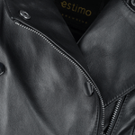 Vegetable Tanned Leather Biker Jacket Black: Z-2018