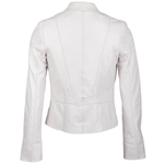 Vegetable Tanned Leather Biker Jacket White: Z-2018