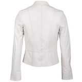 Vegetable Tanned Leather Biker Jacket White: Z-2018
