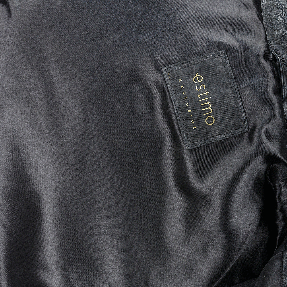 Ladies Short  Vegetable Tanned Leather Biker Jacket Black: EL-102