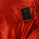 Short Vegetable Tanned Leather Biker Jacket Red: EL-102