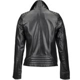 Vegetable Tanned Leather Biker Jacket Black: Z-1004