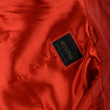 Short Vegetable Tanned Leather Biker Jacket Red: Z-2013