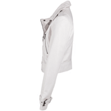 Short  Vegetable Tanned Leather Biker Jacket White: Z-2013