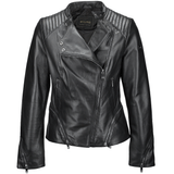 Veg Tanned Leather Biker Jacket Black: Z-2010