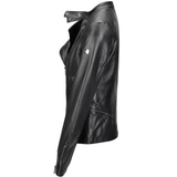 Veg Tanned Leather Biker Jacket Black: Z-2010