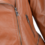 Veg Tanned Biker Jacket Tan: Z-2010