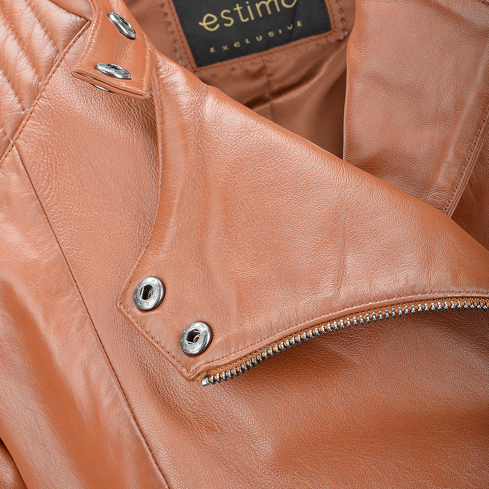 Veg Tanned Biker Jacket Tan: Z-2010