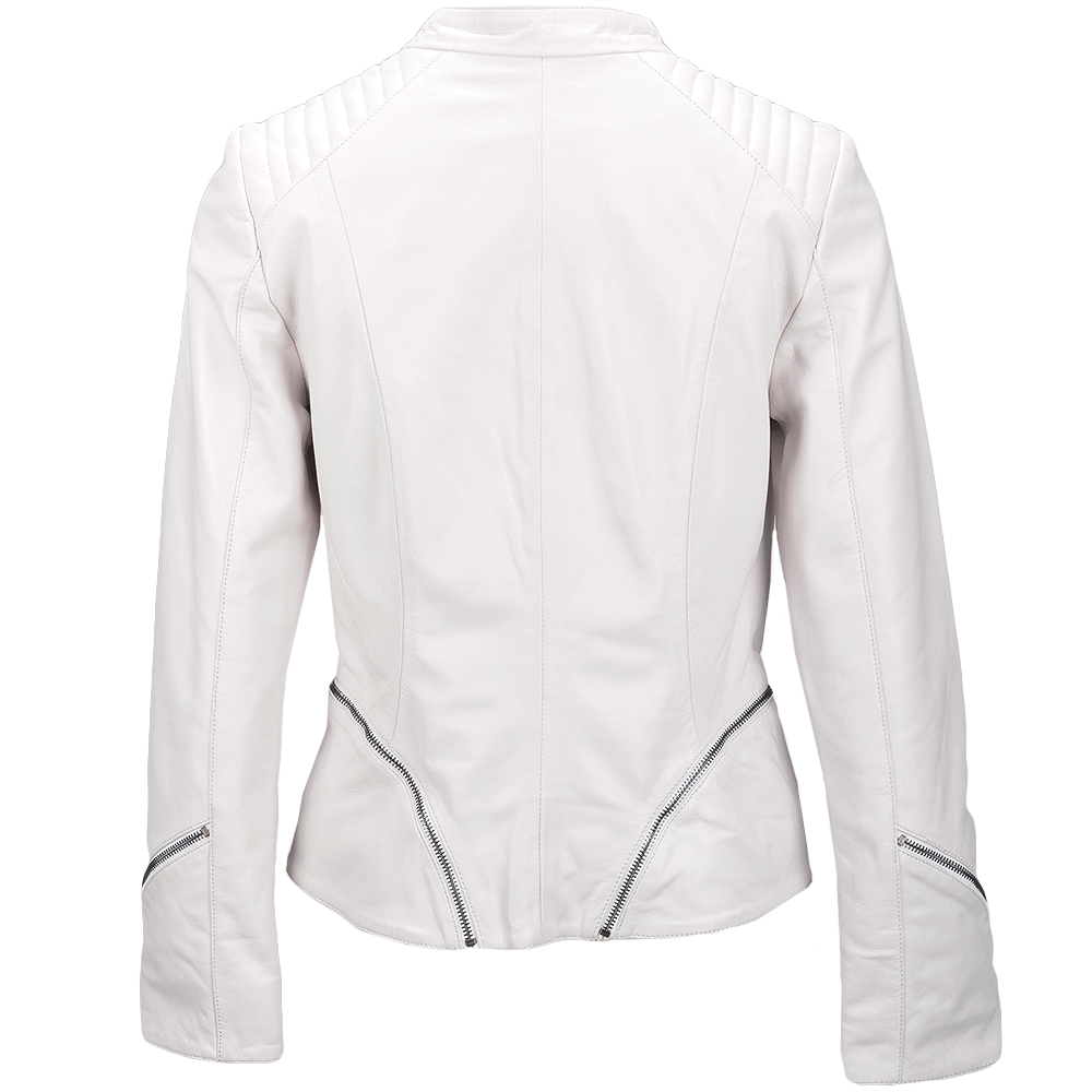 Veg Tanned Biker Jacket White: Z-2010