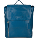 Italian Leather Backpack Blue/ruthenium : 63616 01 6B NH