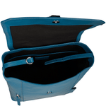 Italian Leather Backpack Blue/ruthenium : 63616 01 6B NH