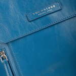 Italian Leather Backpack Blue/ruthenium : 63616 01 6B NH