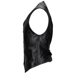 Leather Waistcoat Black: MEN VEST