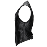 Leather Waistcoat Black: MEN VEST