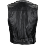 Leather Waistcoat Black: MEN VEST