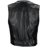Leather Waistcoat Black: MEN VEST