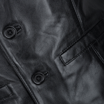 Leather Waistcoat Black: MEN VEST