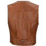Leather Waistcoat Tan/app: MEN VEST