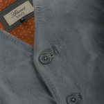Leather Waistcoat Gray: MEN VEST