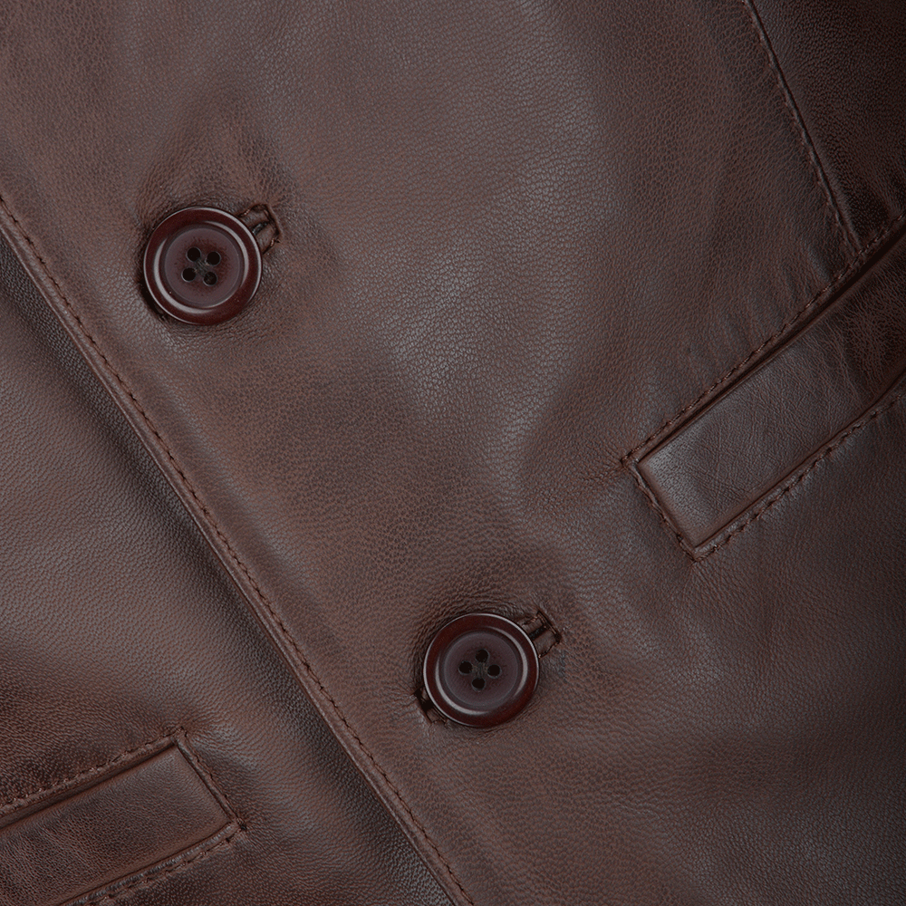 Leather Waistcoat Mid Brown/app: MEN VEST