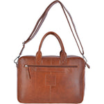 Two Section Oily Hunter Leather Work Bag Tan : 1662