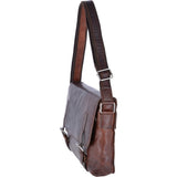 Leather Vintage Messenger Bag Brandy : F-85