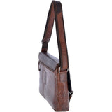 Leather Vintage Messenger Bag Brandy : F-85