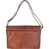 Leather Vintage Messenger Bag Tan : F-85