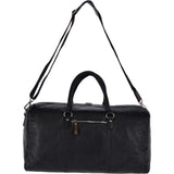 Large Leather Vintage Holdall Black/mud : F-87