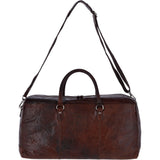 Large Leather Vintage Holdall Brandy: F-87