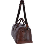 Large Leather Vintage Holdall Brandy: F-87