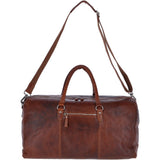 Large Leather Vintage Holdall Tan: F-87