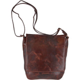 Medium Leather Vintage Messenger Bag Tan :  Adam