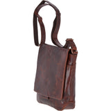Medium Leather Vintage Messenger Bag Tan :  Adam