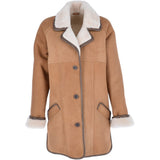 Women's Sheepskin Coat Biscuit Tan: KB 265