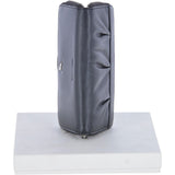 Large Leather Zip Around Note And Coin Purse Black: Ash-18