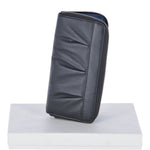 Large Leather Zip Around Note And Coin Purse Black: Ash-18