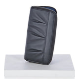 Large Leather Zip Around Note And Coin Purse Black: Ash-18
