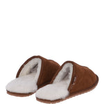 Classic Mens Suede Sheepskin Slippers Chestnut