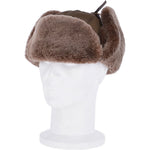 Trapper Hat With Sheepskin Fur Olive: 030-T