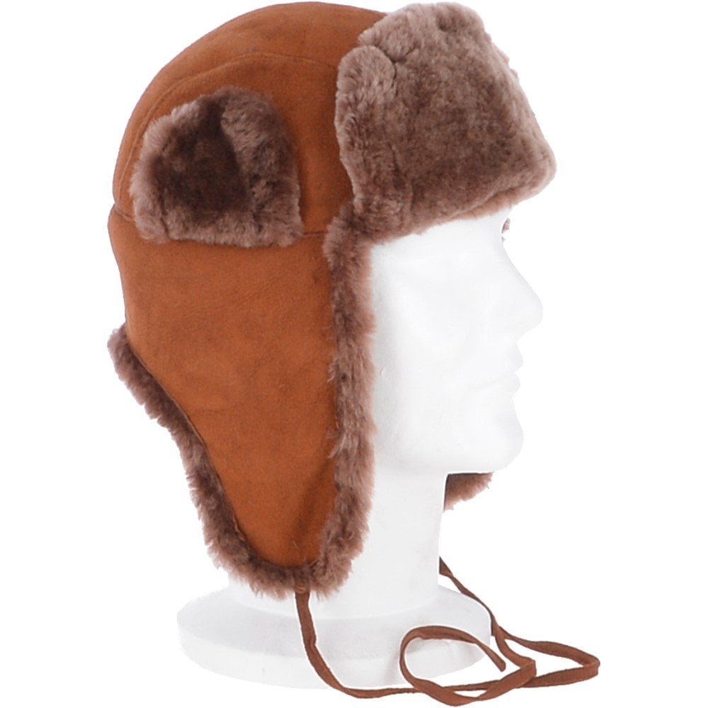 Unisex Sheepskin Trapper Hat Whisky: 208